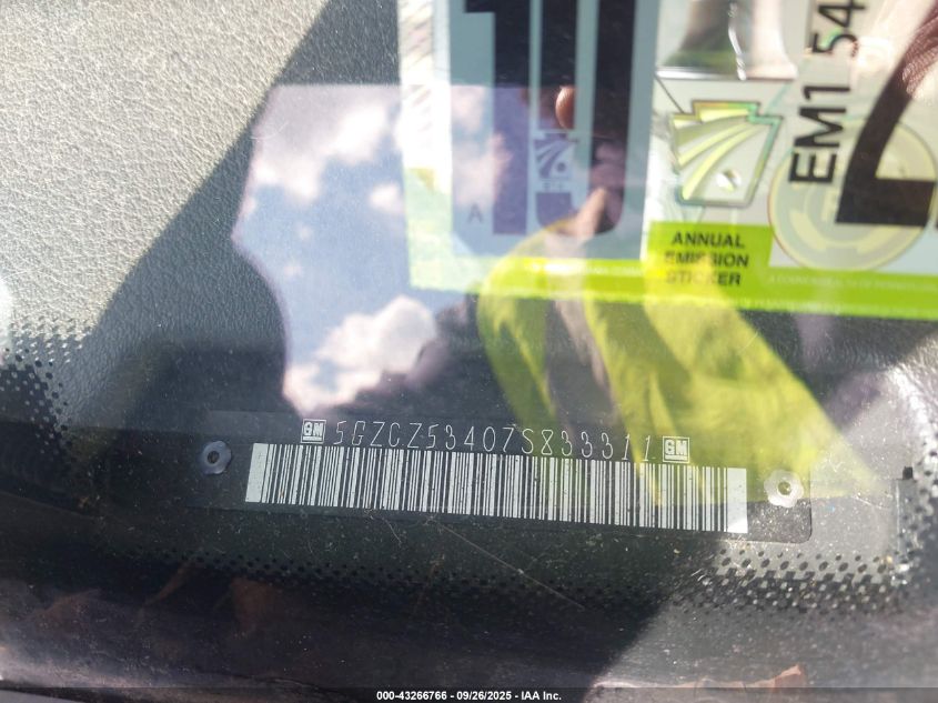 2007 Saturn Vue V6 VIN: 5GZCZ53407S833311 Lot: 43266766