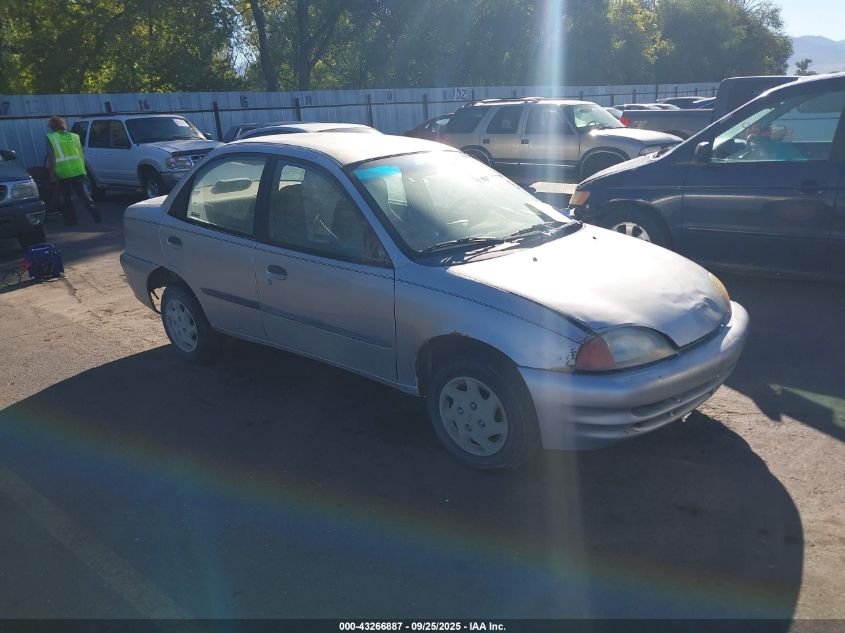 2001 Chevrolet Metro Lsi silver sedan gasoline 2C1MR522316703875 photo #1