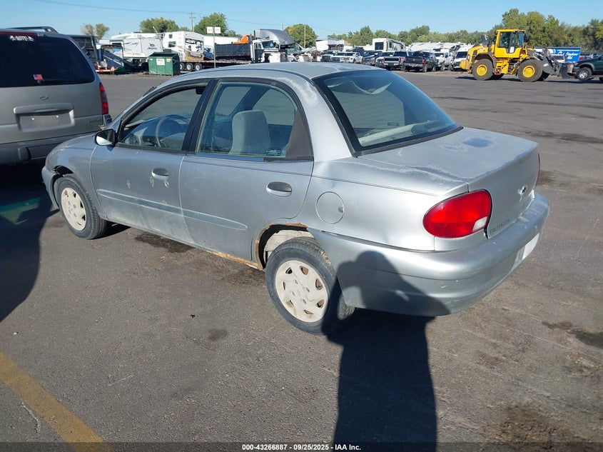 2001 Chevrolet Metro Lsi silver sedan gasoline 2C1MR522316703875 photo #4