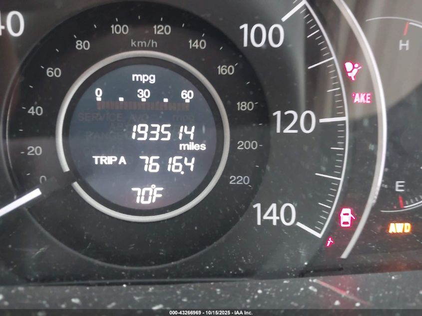 2012 Honda Cr-V Ex-L VIN: 5J6RM4H7XCL030592 Lot: 43266969