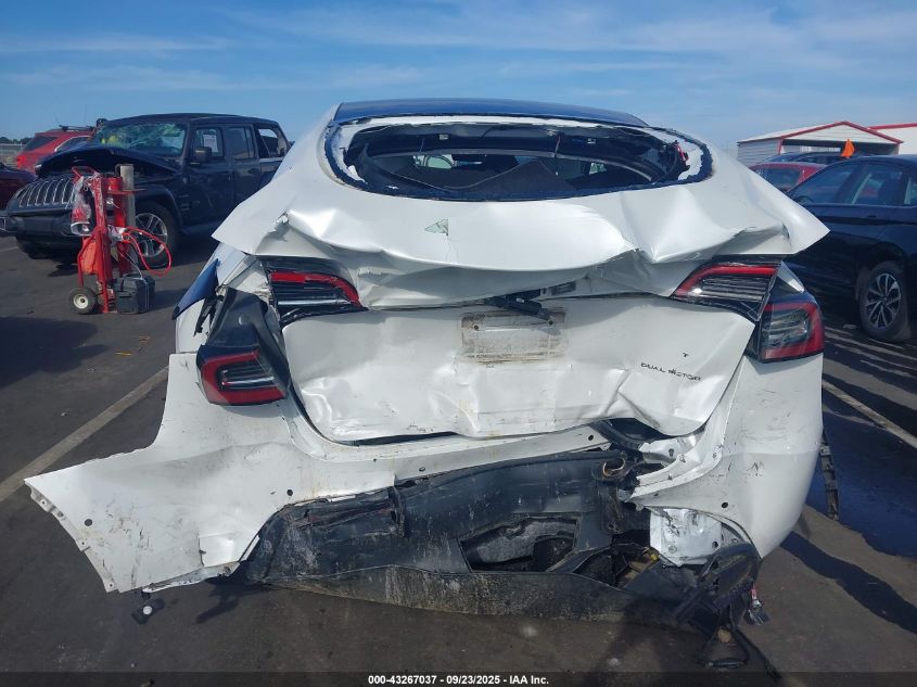 2022 Tesla Model Y Long Range Dual Motor All-Wheel Drive VIN: 7SAYGDEEXNF418006 Lot: 43267037