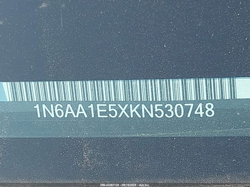 2019 Nissan Titan Platinum Reserve VIN: 1N6AA1E5XKN530748 Lot: 43267128