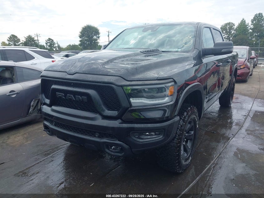 2023 Ram 1500 5.7 Rebel 4x4 5'7 Box Black Lot 111043267222 Vin 1C6SRFLT7PN537900