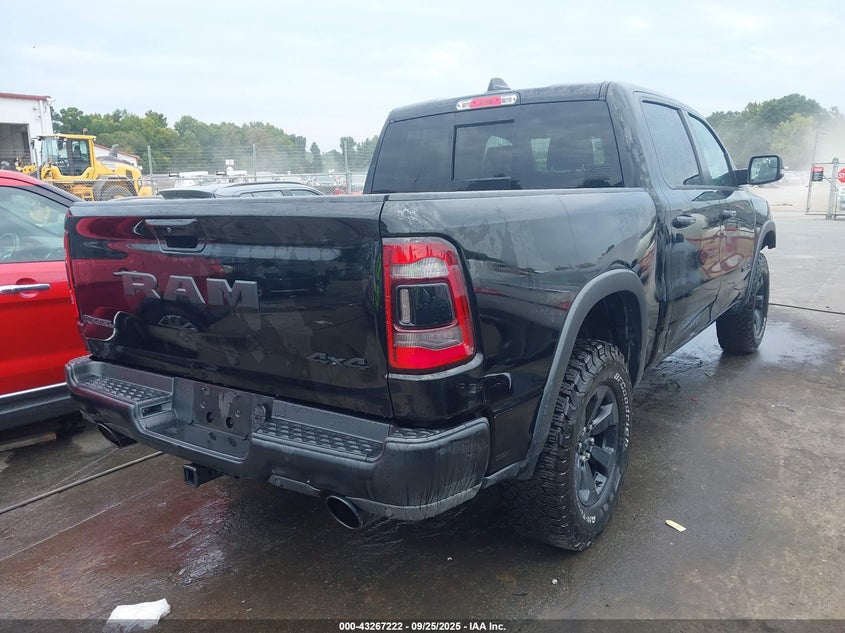 2023 Ram 1500 5.7 Rebel 4x4 5'7 Box Black Lot 111043267222 Vin 1C6SRFLT7PN537900