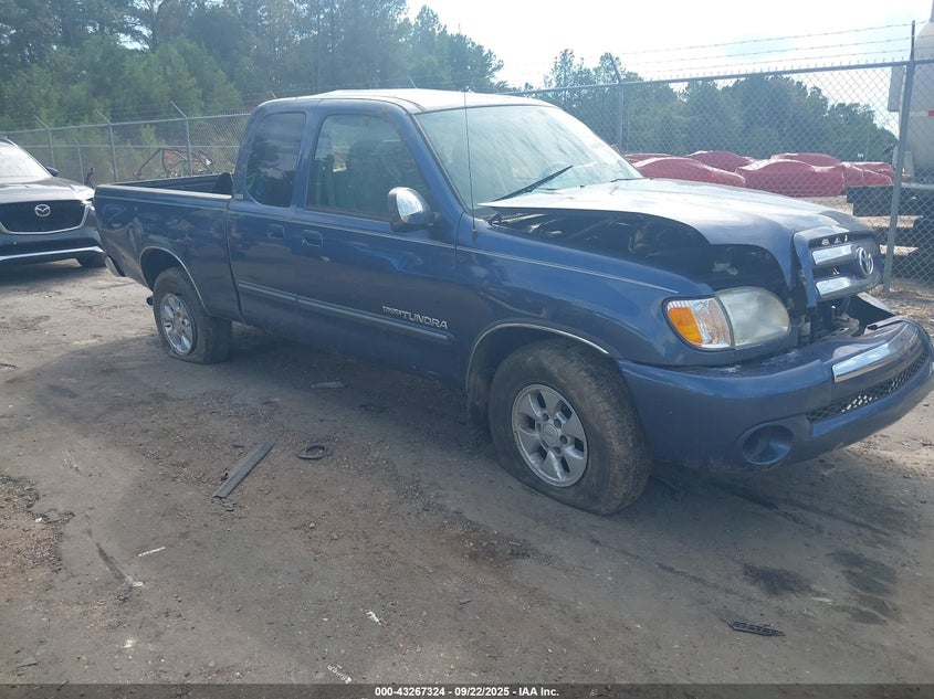 2004 Toyota Tundra Sr5 blue truck gasoline 5TBRN34144S447312 photo #1