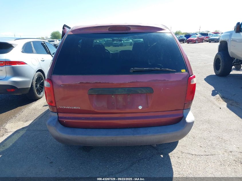 2001 Chrysler Voyager VIN: 1C4GJ25361B218265 Lot: 43267329