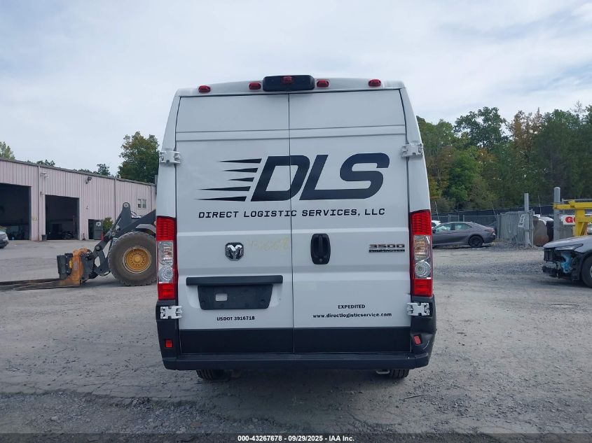 2023 Ram Promaster 3500 Cargo Van High Roof 159 Wb Ext VIN: 3C6MRVJG6PE510085 Lot: 43267678