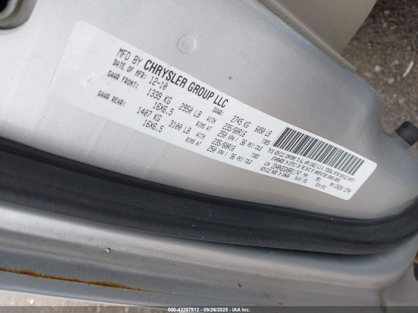 2011 Dodge Grand Caravan Mainstreet VIN: 2D4RN3DGXBR611747 Lot: 43267912