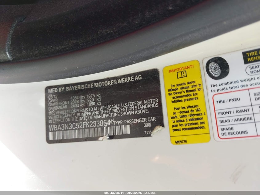 2015 BMW 428I WBA3N3C52FK233864