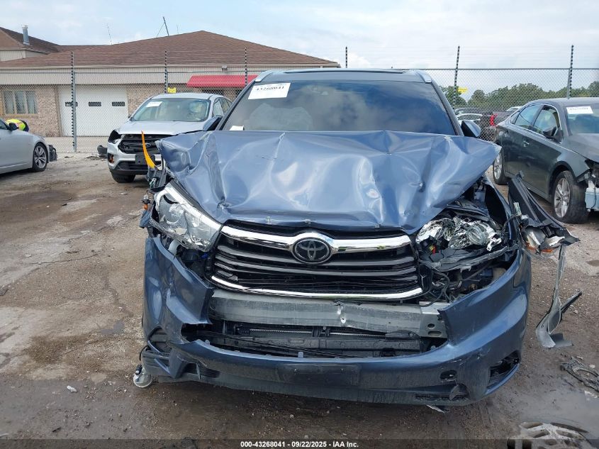 2016 Toyota Highlander Limited Platinum V6 VIN: 5TDDKRFH0GS299039 Lot: 43268041