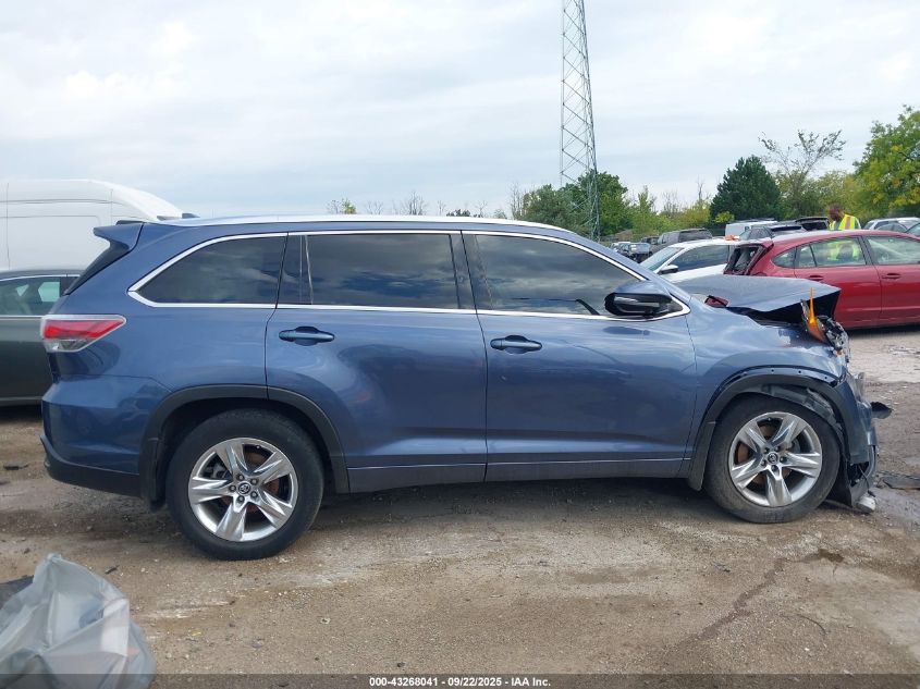 2016 Toyota Highlander Limited Platinum V6 VIN: 5TDDKRFH0GS299039 Lot: 43268041