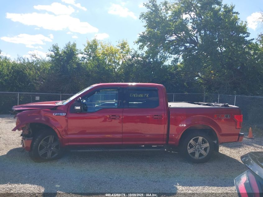 2018 Ford F-150 Lariat VIN: 1FTEW1E58JFA81987 Lot: 43268178