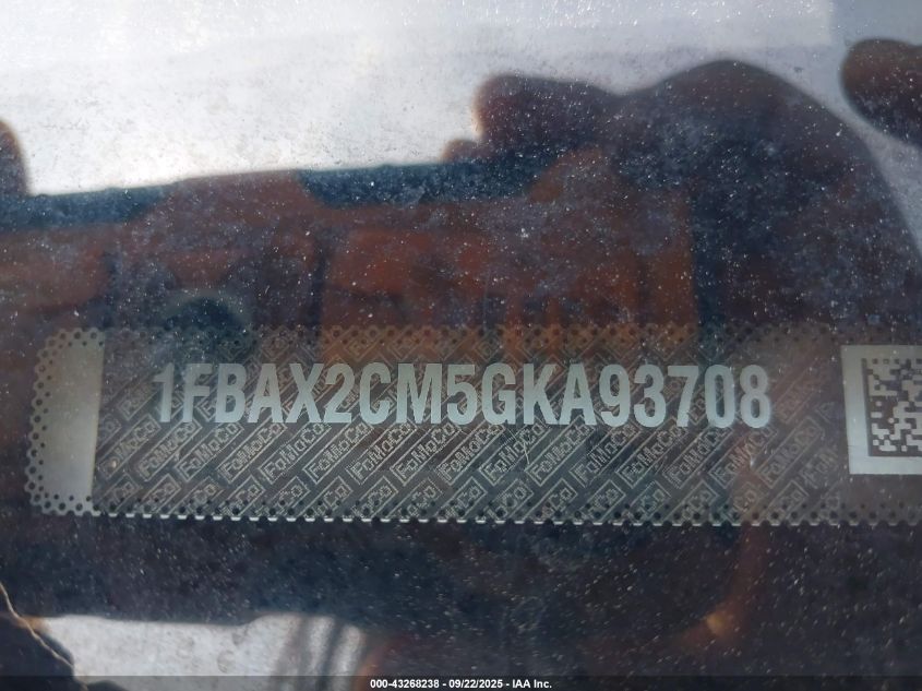 2016 Ford Transit-350 Xlt VIN: 1FBAX2CM5GKA93708 Lot: 43268238