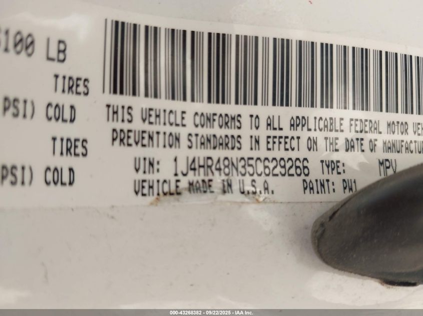 2005 Jeep Grand Cherokee Laredo VIN: 1J4HR48N35C629266 Lot: 43268382