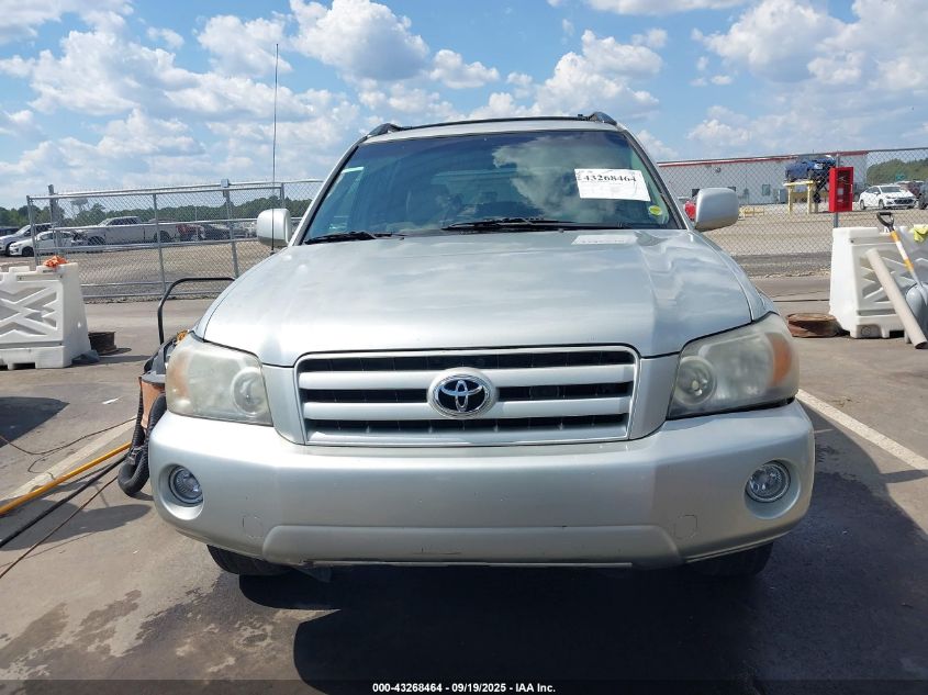 2005 Toyota Highlander V6 VIN: JTEGP21AX50080908 Lot: 43268464