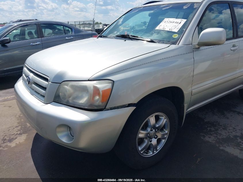 2005 Toyota Highlander V6 VIN: JTEGP21AX50080908 Lot: 43268464