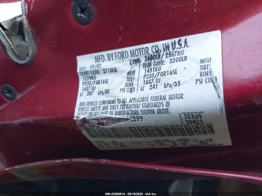 2003 Ford Explorer Sport Trac Xls/Xlt VIN: 1FMZU67E13UA32299 Lot: 43268514