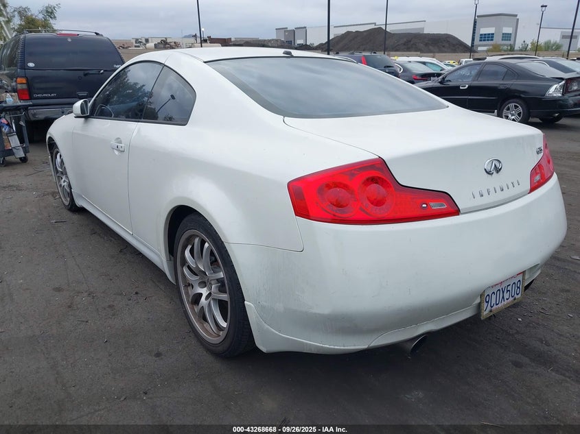 2006 Infiniti G35 white coupe gasoline JNKCV54E86M714248 photo #4