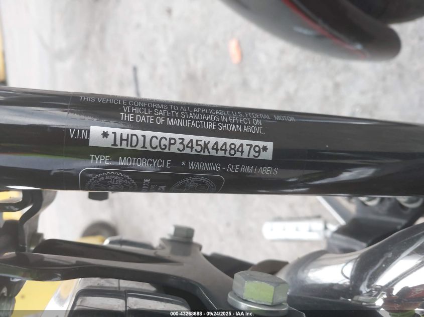 2005 Harley-Davidson Xl1200 C VIN: 1HD1CGP345K448479 Lot: 43268688