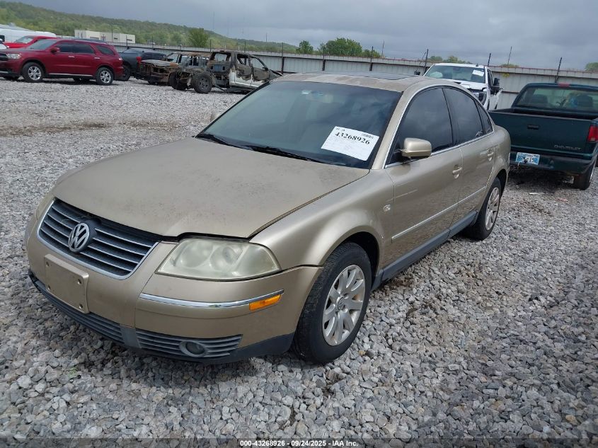 2001 Volkswagen Passat Gls VIN: WVWPD63B41P206708 Lot: 43268926