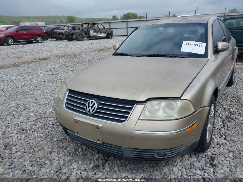 2001 Volkswagen Passat Gls VIN: WVWPD63B41P206708 Lot: 43268926