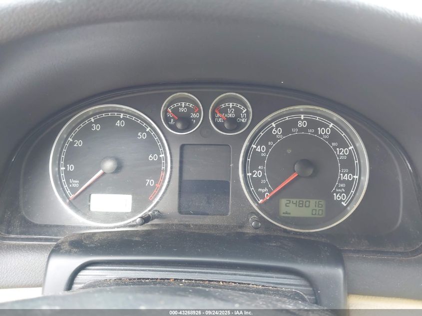 2001 Volkswagen Passat Gls VIN: WVWPD63B41P206708 Lot: 43268926