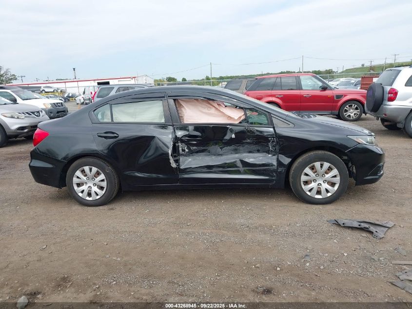 2012 Honda Civic Lx VIN: 2HGFB2F56CH331086 Lot: 43268945