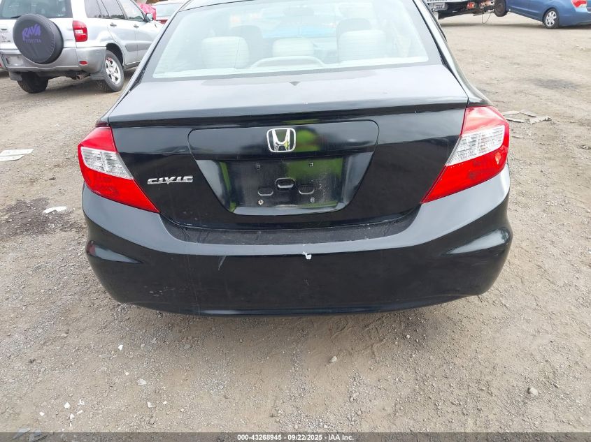2012 Honda Civic Lx VIN: 2HGFB2F56CH331086 Lot: 43268945