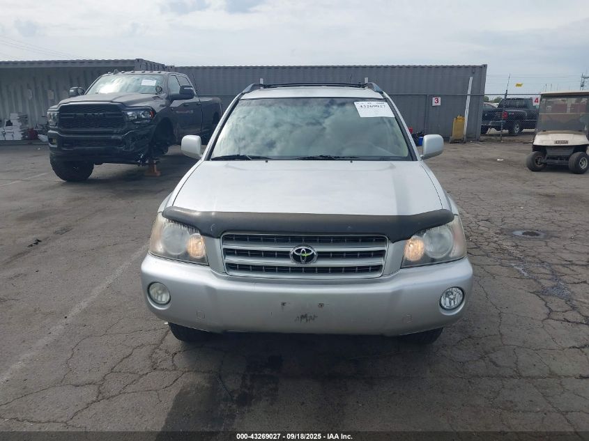 2001 Toyota Highlander V6 VIN: JTEHF21A210031686 Lot: 43269027