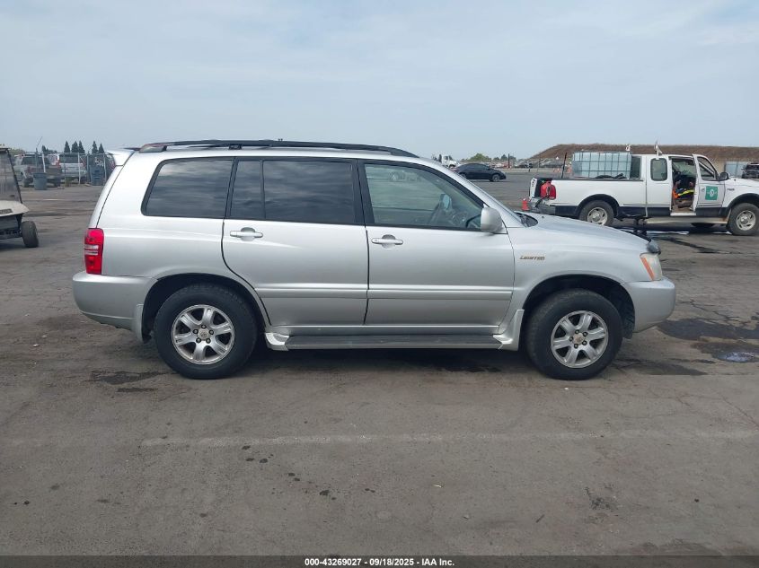 2001 Toyota Highlander V6 VIN: JTEHF21A210031686 Lot: 43269027
