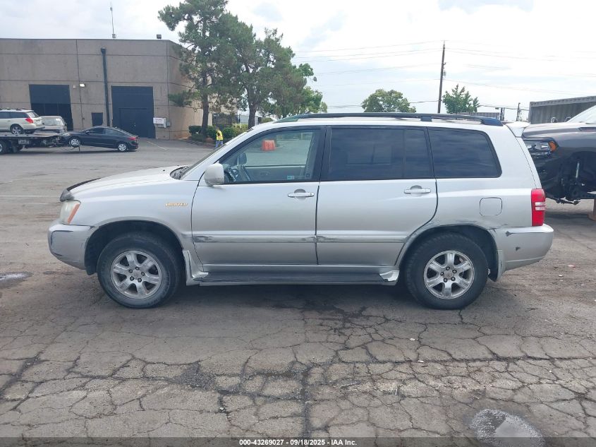 2001 Toyota Highlander V6 VIN: JTEHF21A210031686 Lot: 43269027