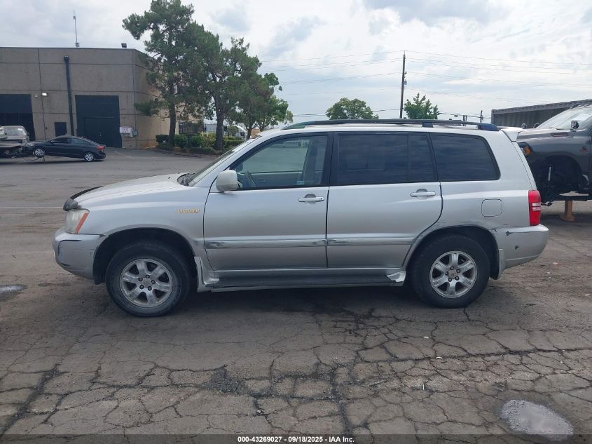 2001 Toyota Highlander V6 VIN: JTEHF21A210031686 Lot: 43269027