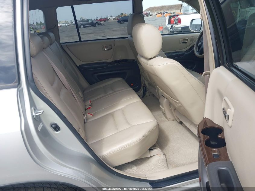 2001 Toyota Highlander V6 VIN: JTEHF21A210031686 Lot: 43269027