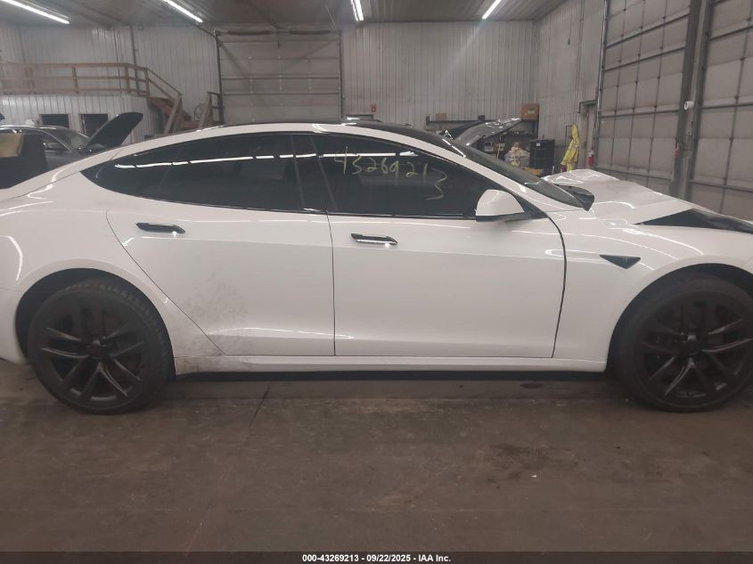 2021 Tesla Model S Long Range Dual Motor All-Wheel Drive VIN: 5YJSA1E5XMF432277 Lot: 43269213