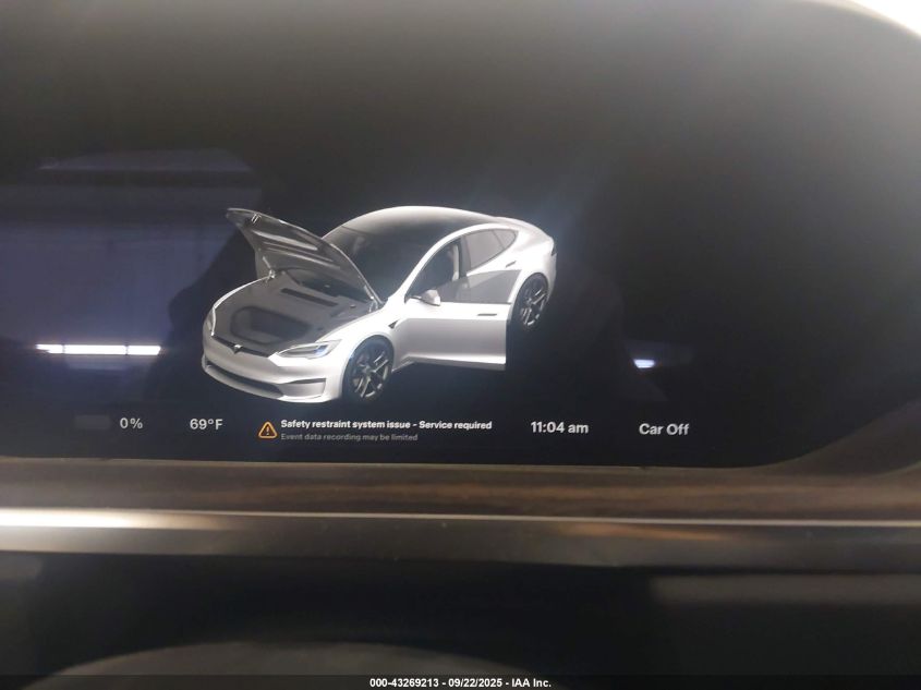 2021 Tesla Model S Long Range Dual Motor All-Wheel Drive VIN: 5YJSA1E5XMF432277 Lot: 43269213