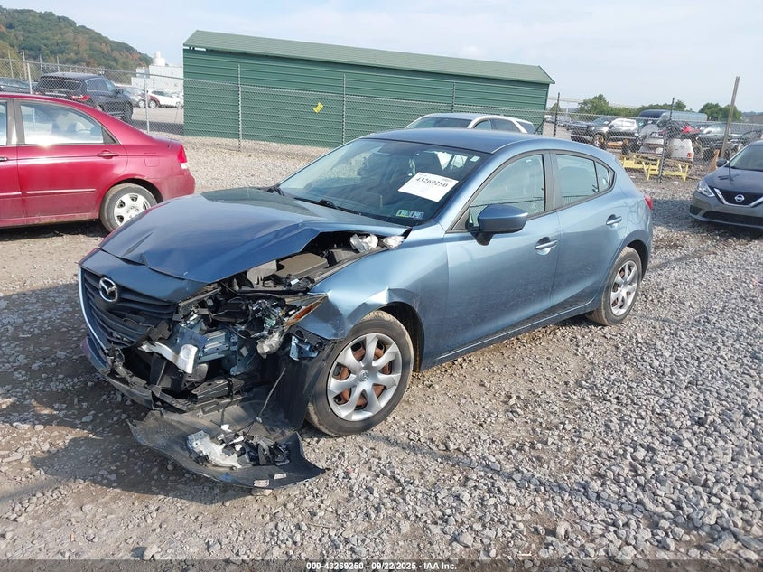 Vin: jm1bm1j72g1328751, lot: 43763834, mazda mazda3 i sport 20162
