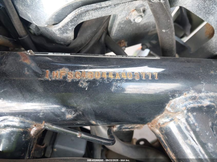 2004 Honda Vt1100 C2 VIN: 1HFSC43044A403777 Lot: 43269269