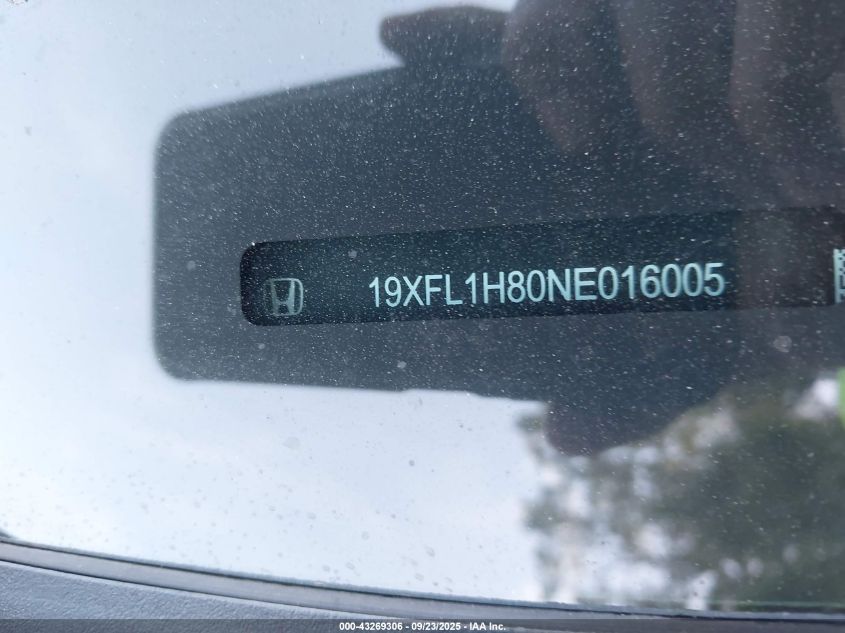 2022 Honda Civic Sport Touring VIN: 19XFL1H80NE016005 Lot: 43269306