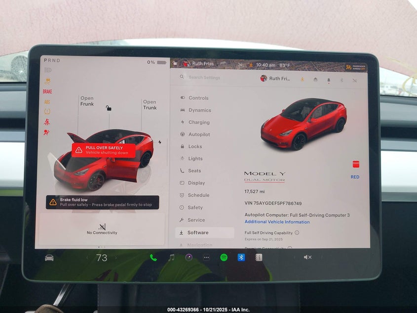 2023 Tesla Model Y Performance Dual Motor All-Wheel Drive VIN: 7SAYGDEF5PF786749 Lot: 43269366