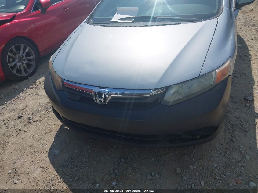 2012 Honda Civic Ex VIN: 19XFB2F80CE063222 Lot: 43269403