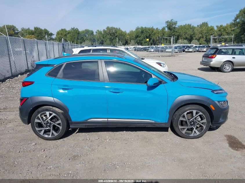 2023 Hyundai Kona Limited VIN: KM8K53A31PU992068 Lot: 43269410