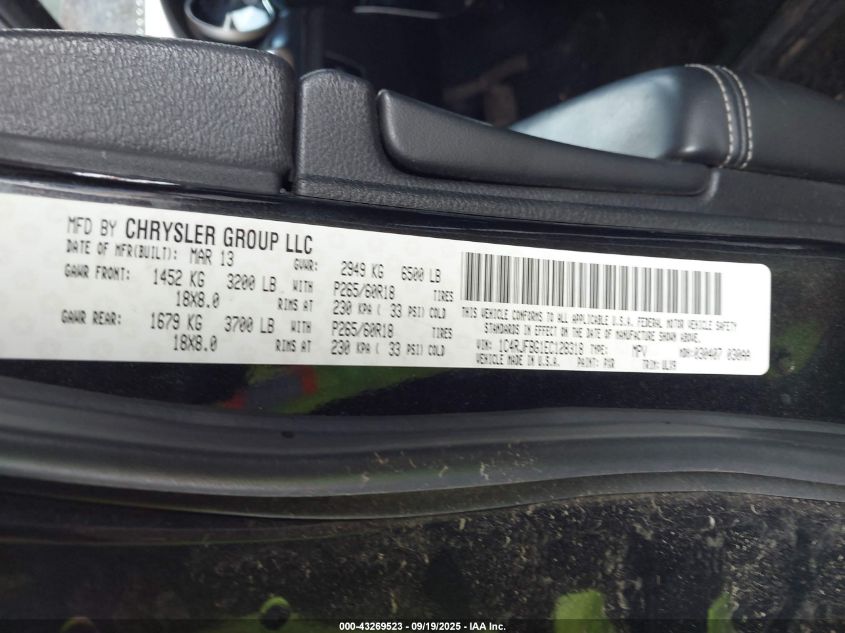 2014 Jeep Grand Cherokee Limited VIN: 1C4RJFBG1EC128318 Lot: 43269523