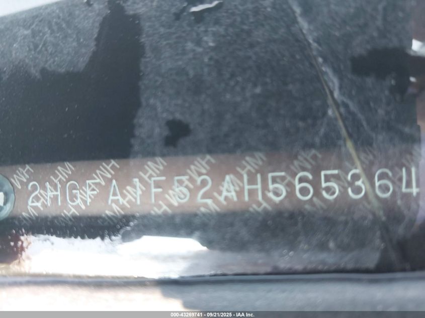 2010 Honda Civic Lx VIN: 2HGFA1F52AH565364 Lot: 43269741