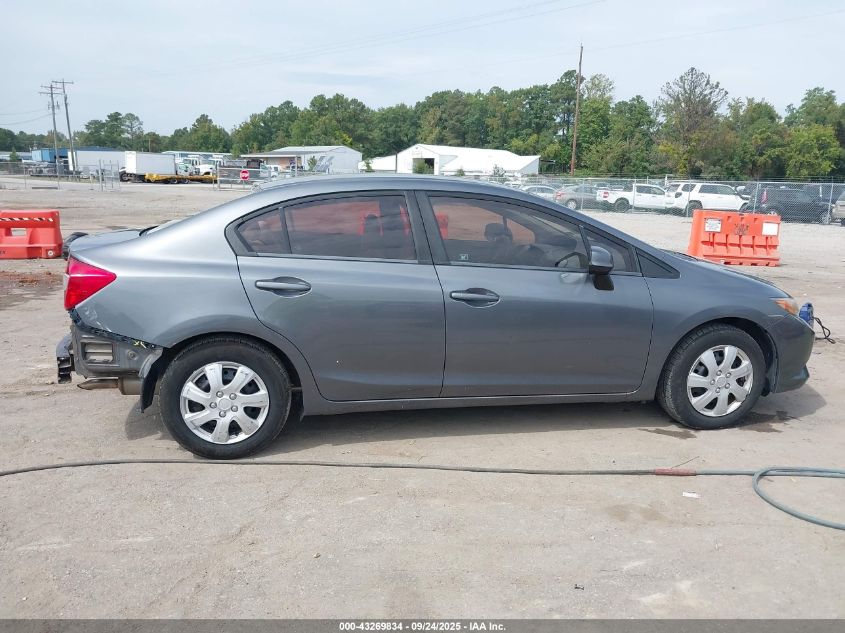2012 Honda Civic Lx VIN: 19XFB2E53CE064663 Lot: 43269834