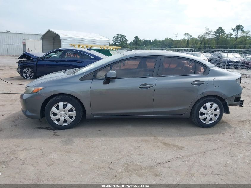 2012 Honda Civic Lx VIN: 19XFB2E53CE064663 Lot: 43269834