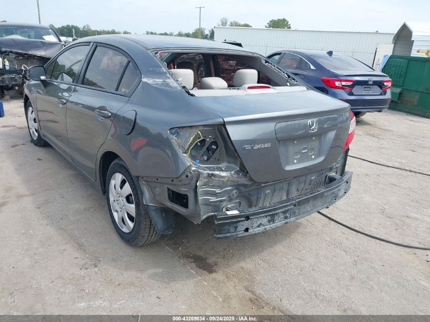 2012 Honda Civic Lx VIN: 19XFB2E53CE064663 Lot: 43269834