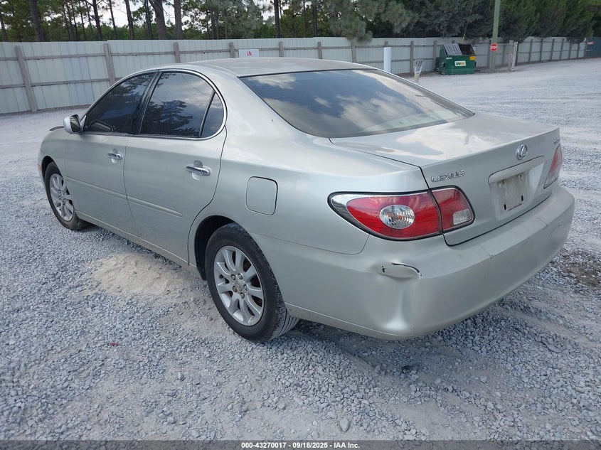 2004 Lexus Es 330 silver sedan gasoline JTHBA30G645052213 photo #4