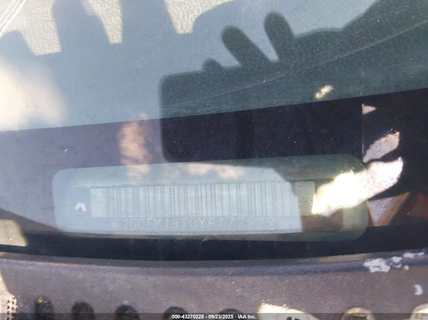 2000 Chevrolet Silverado 1500 Ls VIN: 1GCEK19T0YE177228 Lot: 43270228