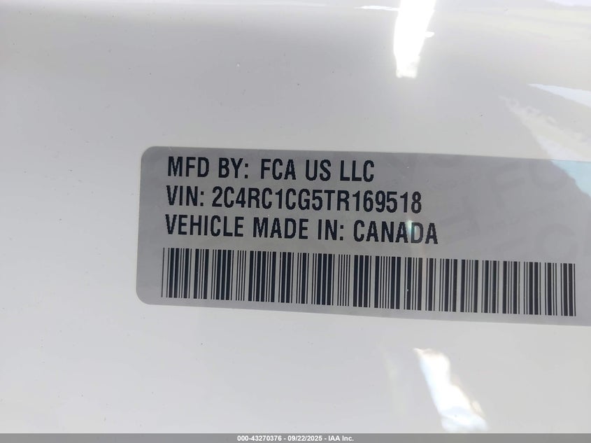 2C4RC1CG5TR169518 2026 CHRYSLER VOYAGER photo no. 5