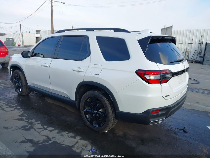 Vin: 5fnyg1h9xsb095971, lot: 43765085, honda pilot black edition 20253